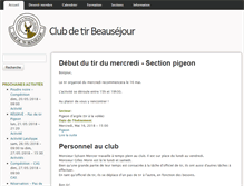 Tablet Screenshot of clubdetirbeausejour.com
